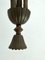 Mid-Century Brass Chandelier with Fabric Lampshade, 1950s, Image 11