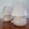 Mid-Century Murano Mushroom Glass Table Lamps, 1970s, Set of 2 4