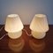 Mid-Century Murano Mushroom Glass Table Lamps, 1970s, Set of 2 5