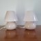 Mid-Century Murano Mushroom Glass Table Lamps, 1970s, Set of 2 1