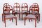 Art Deco Shellac Polished Armchairs and Chairs in Walnut, 1920s, Set of 6 1