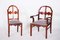 Art Deco Schellack Polierte Armlehnstühle und Stühle aus Nussholz, 1920er, 6er Set 11