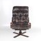 Vintage Sessel aus Holz & Leder, 1970er 6