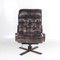 Vintage Wooden and Leather Lounge Chair, 1970s, Image 6