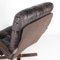 Vintage Wooden and Leather Lounge Chair, 1970s 4