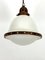 Vintage Industrial Chandelier in Copper and Milk Glass, 1950s, Image 2