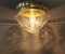 Brass Ceiling Lamp with Lead Crystal Shade, 1920s 7