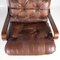 Vintage Armchair in Wood and Leather, 1970s 7