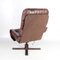 Fauteuil Vintage en Bois et Cuir, 1970s 8