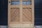 Antique Pine Door with Glass, 1890s 10