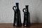 Vases Danika Vintage Noirs, 1970s, Set de 2 3