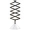 Vintage Industrial Holophane and Metal Scissor Pendant Lamp, Image 1