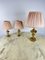 Vintage Italian Brass Table Lamps, 1980s, Set of 3 3