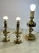 Lampes de Bureau Vintage en Laiton, Italie, 1980s, Set de 3 2