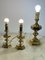 Vintage Italian Brass Table Lamps, 1980s, Set of 3 2