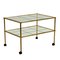 Vintage Italian Service Cart in Brass and Glass, 1980s 1