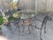 Vintage Wrought Iron Garden Patio Bistro Set, Set of 3 3