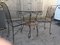 Vintage Wrought Iron Garden Patio Bistro Set, Set of 3 9