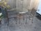 Vintage Wrought Iron Garden Patio Bistro Set, Set of 3 2