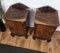 Italian Art Deco Nightstands in Burl Walnut, 1940s, Set of 2 7