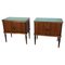 Mid-Century Italian Art Deco Nightstands in Walnut, 1950s, Set of 2 1