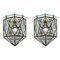 Vintage Italian Sconces in Beveled Glass from Fontana Arte, 1940s, Set of 2 1