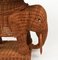 Mesa de centro en forma de elefante de ratán y mimbre, años 60, Imagen 17