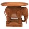Rattan and Wicker Elephant Coffee Table, 1960s 1