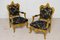 French Rococo Carved Armchairs, 1920s, Set of 2 1