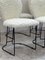 Dining Chairs in Metal and Faux Fur, 1970s, Set of 6 5