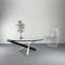Tavolino da caffè postmoderno con struttura bianca e nera e lastra in vetro pesante, anni '70, Immagine 2