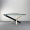 Postmodern Coffee Table with Black and White Frame and Heavy Glass Plate, 1970s 4