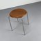 Teak Dot Stool by Arne Jacobsen for Fritz Hansen, Denmark, 1977, Image 1