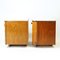 Bedside Tables in Walnut and White Glass, 1964, Set of 2 4