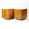 Bedside Tables in Walnut and White Glass, 1964, Set of 2, Image 3