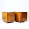 Bedside Tables in Walnut and White Glass, 1964, Set of 2, Image 5