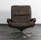 King Chair in Brown Leather by André Vandenbeuck for Strässle, 1960s 7