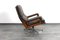 King Chair in Brown Leather by André Vandenbeuck for Strässle, 1960s 4