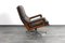 King Chair in Brown Leather by André Vandenbeuck for Strässle, 1960s, Image 4