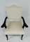 Italian Art Deco Style Cream Velvet and Black Lacquered Chairs, 1980s, Set of 16 5