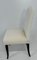 Italian Art Deco Style Cream Velvet and Black Lacquered Chairs, 1980s, Set of 16, Image 9