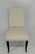Italian Art Deco Style Cream Velvet and Black Lacquered Chairs, 1980s, Set of 16 8