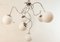Lámpara colgante ajustable con esfera de vidrio blanco, Imagen 3