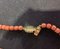 Vintage Coral Necklace with Gold Flower Shaped Clasp 4