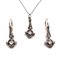 Pendants et Boucles d'Oreilles Antiques avec Diamants, Autriche, 1900s, Set de 3 10