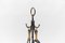 Hand Forged Iron and Brass Tripod Stand with Fireplace Tools, Austria, 1950s, Set of 4, Image 6