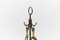 Treppiede in ferro forgiato a mano e ottone con attrezzi da camino, Austria, anni '50, set di 4, Immagine 6
