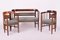 Art Nouveau Green Living Room Set in Beech attributed to Josef Hoffmann, 1910s, Set of 3 1