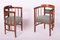 Art Nouveau Green Living Room Set in Beech attributed to Josef Hoffmann, 1910s, Set of 3, Image 4