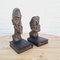 Brutalist Bookends in Carved Wood by Don Quixote & Sancho, 1970s, Set of 2 2
